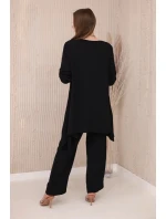 Súprava blúzka + nohavice s príveskom čierna
