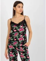 Blúzka D73771M11059A čierna a zelená