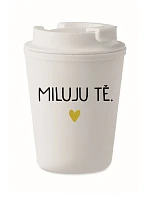 I LOVE YOU - biely termohrnček 300 ml