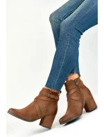 Dámske topánky na podpätku 260037FX hnedé - Laura LA.FI