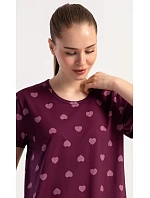 Dámske domáce šaty s krátkymi rukávmi Heart Dámske domáce šaty s krátkymi rukávmi Heart