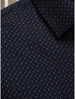Pánska tmavomodrá vzorovaná košeľa slim fit FashionStreet DX2690