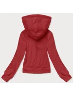 Krátka červená mikina s kapucňou (8B939-18) Krátka červená mikina s kapucňou (8B939-18)