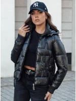 Dámska krátka prešívaná zimná bunda s kapucňou FASHWARM čierna FashionStreet TY4640 Dámska krátka prešívaná zimná bunda s kapucňou FASHWARM čierna FashionStreet TY4640