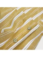 Horčicovej bavlnené šaty (345ART)