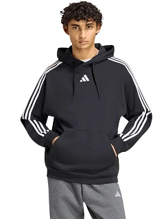 Pánska mikina adidas Essentials 3-Stripes French Terry Hoodie, čierna, KY6605