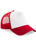 Beechfield B 640B Detská 5-panelová čiapka Trucker 53.640B classic red/white Beechfield B 640B Detská 5-panelová čiapka Trucker 53.640B classic red/white