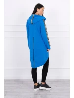 Mikina so zipsom na chrbte z džínsoviny