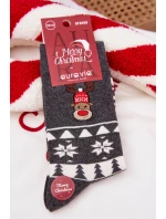 Pánské Vánoční Pestré Ponožky S Sobem Šedé