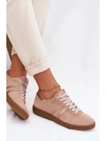 Zazoo N1068 Dámske semišové nízke tenisky Dirty Pink
