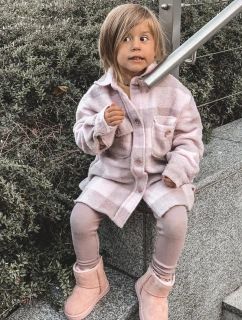 Detské teplé snežnice Suede Pink Gooby
