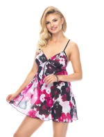 Dámska košieľka Akira II Babydoll Flowers chemise + tangá ZADARMO! - Irall Dámska košieľka Akira II Babydoll Flowers chemise + tangá ZADARMO! - Irall