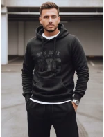 Pánska zateplená mikina s kapucňou čierna FashionStreet BX5934 Pánska zateplená mikina s kapucňou čierna FashionStreet BX5934
