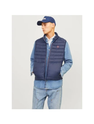 Jack & Jones bez rukávov JJEMULTI BODYWARMER COLLAR NOOS 12258457 NAVY BLAZER/TRUE RED