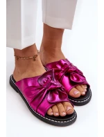 Klapki Damskie Na Płaskim Obcasie Fuksja Nelvira
