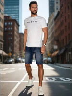 Pánske bavlnené tričko s potlačou biele FashionStreet RX5641 Pánske bavlnené tričko s potlačou biele FashionStreet RX5641
