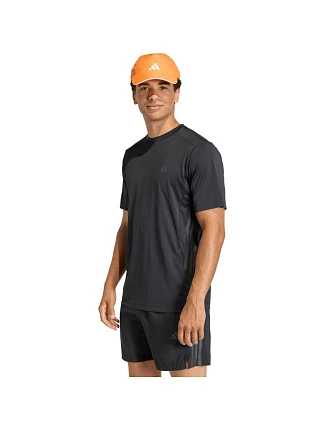 Pánske tričko adidas Tech Essentials Workout 3-Stripes, čierne, KQ7485
