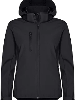 Clique Classics Softshell Hoody W Dámska 3-vrstvová softshellová bunda s kapucňou 67.0917 čierna