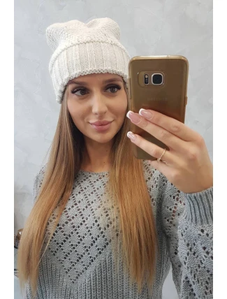 Dámska čiapka Danuta K331 light ecru