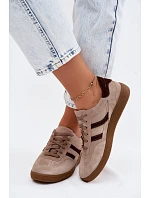 Dámske kožené semišové tenisky Zazoo N1176S2 Dark Beige Dámske kožené semišové tenisky Zazoo N1176S2 Dark Beige