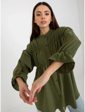 Dámska košeľa TW KS BI 2021745.13X khaki - FPrice Dámska košeľa TW KS BI 2021745.13X khaki - FPrice