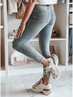 Dámske úzke džínsy s opaskom ICONON modré FashionStreet UY2465