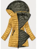 Kaki-žltá obojstranná dámska prešívaná bunda (M20-7636-22+75) Kaki-žltá obojstranná dámska prešívaná bunda (M20-7636-22+75)