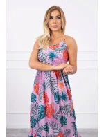 Šaty s motívom listov fialovej