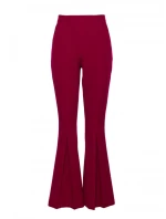 M874 Nohavice s rozšírenými nohavicami - bordové