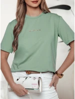 Dámske tyrkysové tričko WOMAN FashionStreet RY2553