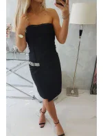 Šaty bez ramienok čierne