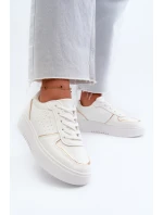 Damskie Sneakersy Na Platformie Białe Tessama