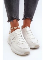 Sneakersy Damskie Z Eko Skóry Białe Kaimans