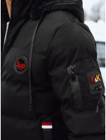 Pánska čierna prešívaná zimná bunda Dstreet TX4545