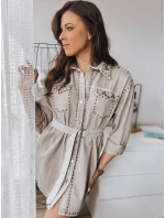 Džínsové šaty RAFAELA béžové FashionStreet EY2227 Džínsové šaty RAFAELA béžové FashionStreet EY2227