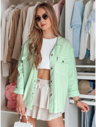 Dámska oversize košeľová bunda OVERBOR mint FashionStreet TY4891