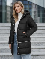 Dámska dlhá zimná bunda čierna FashionStreet TY5151