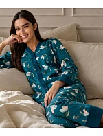 Pyžamo Cornette 514/509 Virginia, s dlhými rukávmi, veľkosti S–2XL, na zapínanie