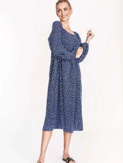 Modré šaty bez ramienok Ann Gissy (DLY018)