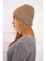 Tenká čiapka Oliwia K252 tmavo béžová