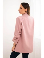 Elegantné sako s klopami tmavoružovej farby Elegantné sako s klopami tmavoružovej farby