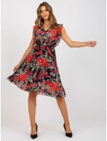 Šaty DHJ SK N13198 3.05P čierno-červené