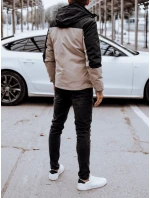Pánska zimná bunda s kapucňou béžová FashionStreet TX4897 Pánska zimná bunda s kapucňou béžová FashionStreet TX4897