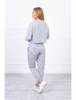 Izolovaná sada s farebnou potlačou sivá