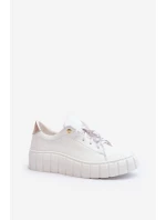 Zazoo 2919 Damskie Skórzane Półbuty Na Grubej Podeszwie Białe Zazoo 2919 Damskie Skórzane Półbuty Na Grubej Podeszwie Białe