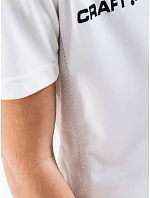 Craft Teamwear Squad Go Jersey Solid Jr Detské športové tričko s výstrihom do V 82.5582 biele Craft Teamwear Squad Go Jersey Solid Jr Detské športové tričko s výstrihom do V 82.5582 biele