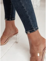 DENIMORI dámske džínsové nohavice s odretou modrou FashionStreet UY2210