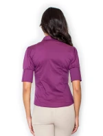 Dámska košeľa M025 Eggplant tmavo fialová - Figl