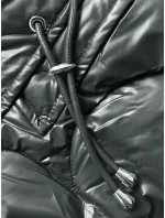 Vypasovaná vesta v khaki farbe s kapucňou (B8173-11) Vypasovaná vesta v khaki farbe s kapucňou (B8173-11)