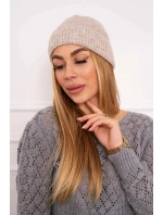 Tenká čiapka Oliwia K252 svetlo béžová